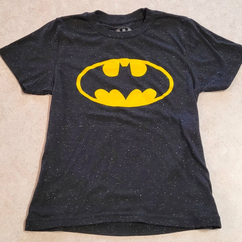Batman boys speckled symbol tee